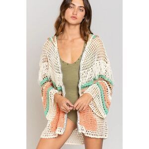 POL Crochet Sweater Zip Up Cardigan Size S / Rare / NWOT